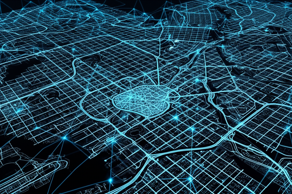 City grid background